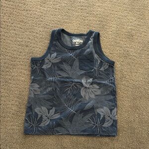 OshKosh B'gosh Blue Tropical Floral Tank Top